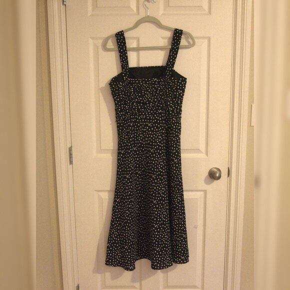 Midi - M - Black and White Spotty Dress - Picture 5 of 6